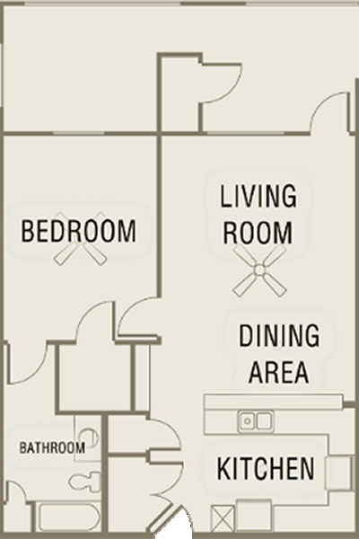 A2 - One Bedroom / One Bath - 860 Sq. Ft.*